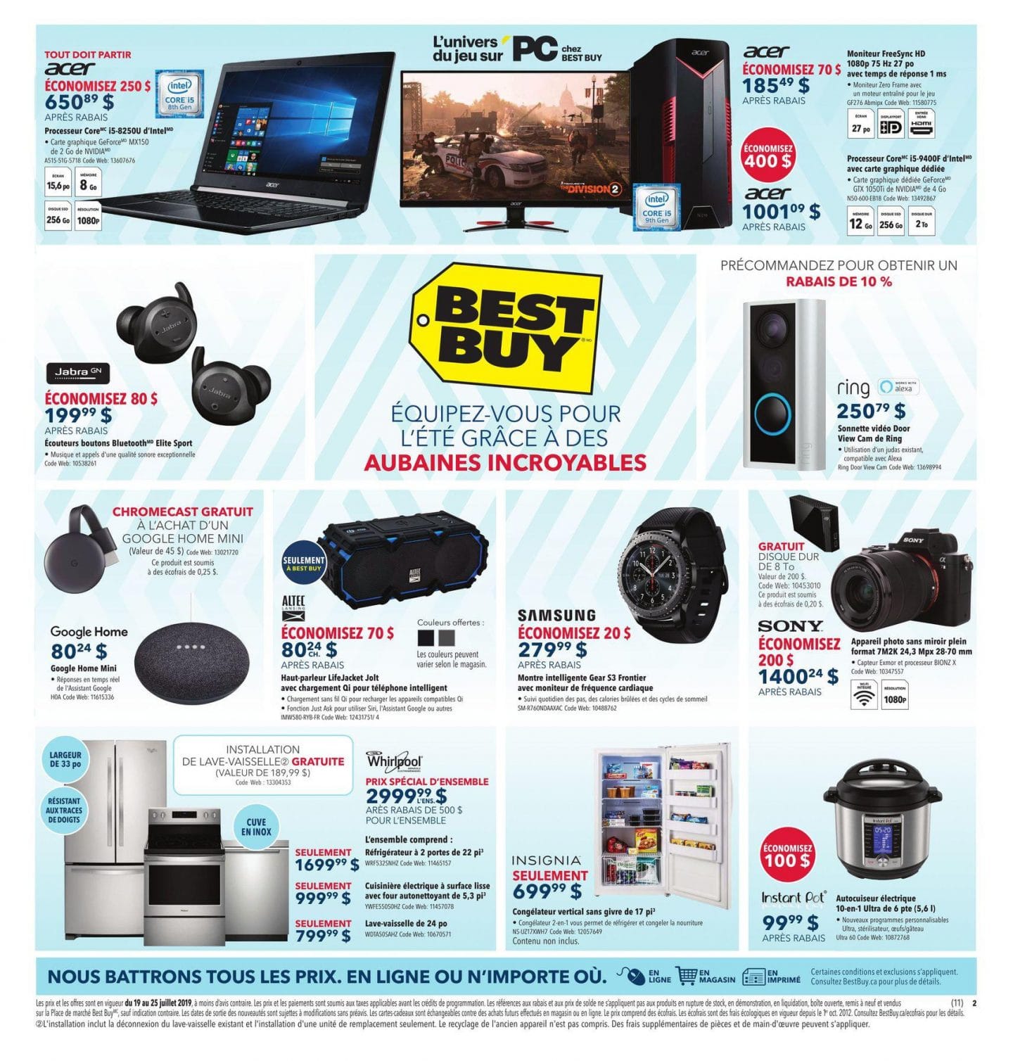 2 Circulaire Best Buy 19 juillet – 25 juillet 2019