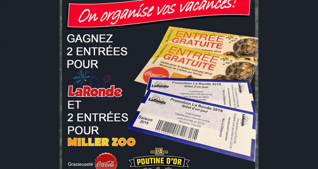 2 entrées pour La Ronde + 2 entrées pour le Miller Zoo