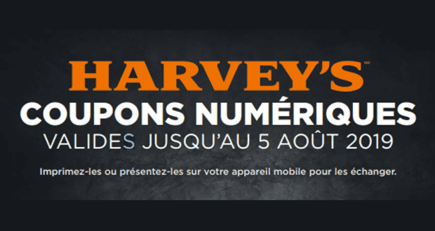 Coupons Rabais numériques Harvey’s