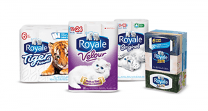 Emballage de 6 boîtes de papier mouchoirs Royale à 2.99$