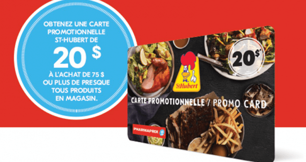 Obtenez une carte cadeau St-Hubert Gratuite de 20$