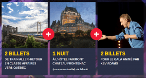 Une escapade pour deux à Québec (Valeur de 3910$)