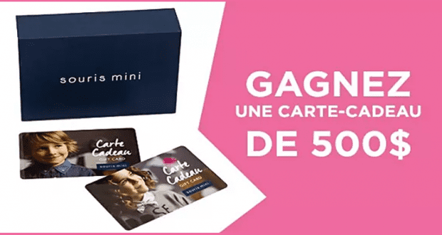 2 carte-cadeaux Souris Mini de 500$ chacune