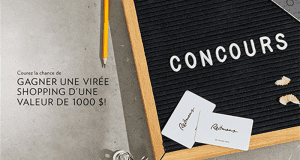 2 cartes-cadeaux Reitmans de 500 $ chacune