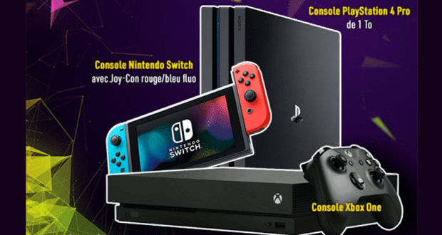 Console PlayStation 4 Pro ou Nintendo Switch ou Xbox One