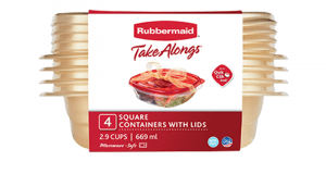 Coupon de 1.50 $ à l’achat de 2 produit Rubbermaid TakeAlongs