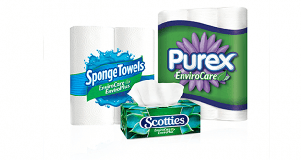 Coupon de 1$ sur un emballage de SpongeTowel - Purex ou Scotties