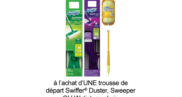 Coupon de 3$ à l’achat d’une trousse de départ Swiffer