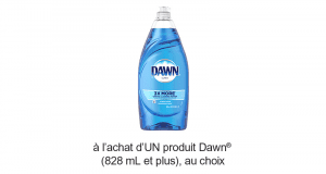 Coupon rabais de 50 ¢ à l’achat d’un produit Dawn