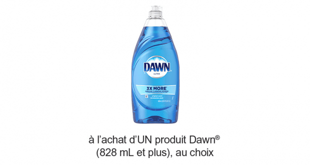 Coupon rabais de 50 ¢ à l’achat d’un produit Dawn