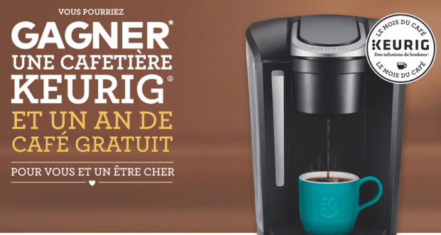 Gagnez 1 des 10 Cafetières Keurig avec un an de café