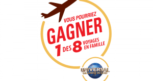 Gagnez 1 des 8 voyages en famille au Universal Orlando Resort