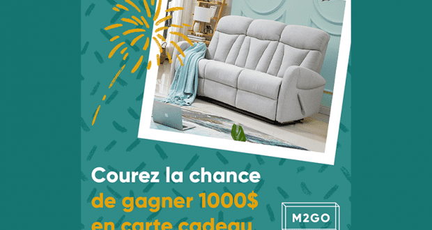 Gagnez 1000$ en carte cadeau M2GO