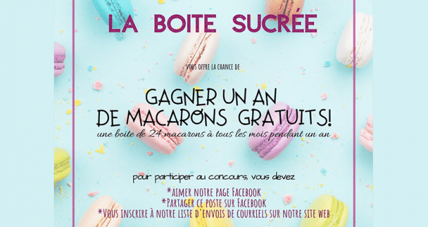 Gagnez Un an de Macarons avec La Boite Sucrée