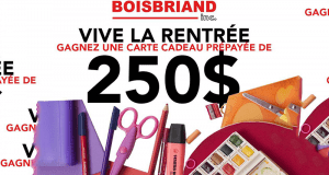 Gagnez Une Carte cadeau prépayée de 250$
