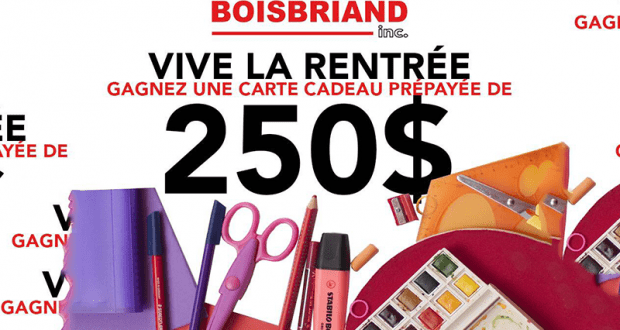 Gagnez Une Carte cadeau prépayée de 250$