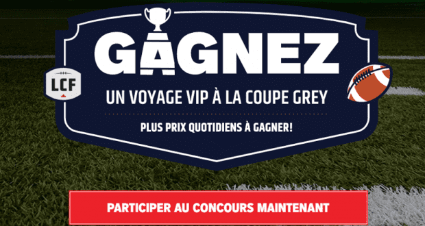 Gagnez un voyage VIP à la Coupe Grey (Valeur de 10 000 $)