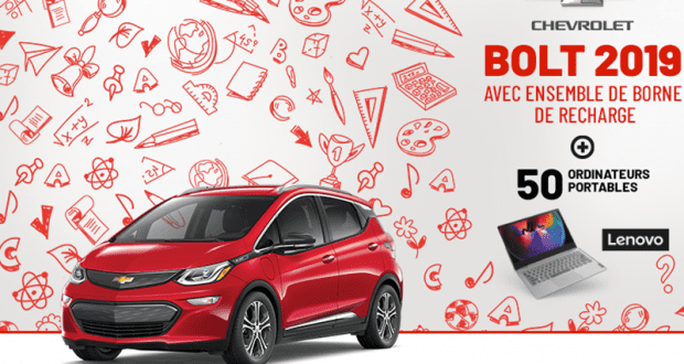 Gagnez une Chevrolet Bolt EV Premier 2019 (Valeur de 52.290$)