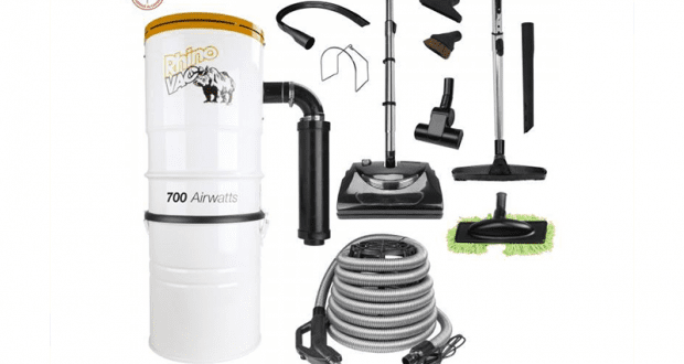 Un aspirateur central complet de marque RhinoVac