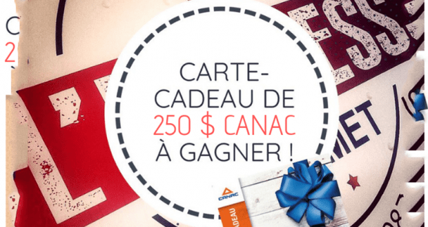 Une carte-cadeau de 250$ à dépenser chez Canac