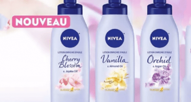 Échantillons gratuits de la nouvelle lotion pour le corps Nivea