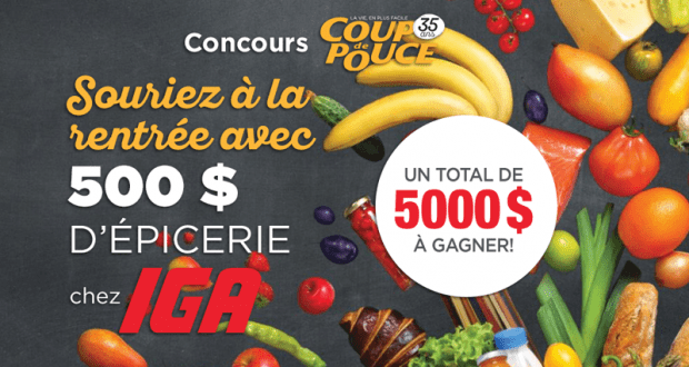 10 cartes-cadeaux IGA d’une valeur de 500$ chacune