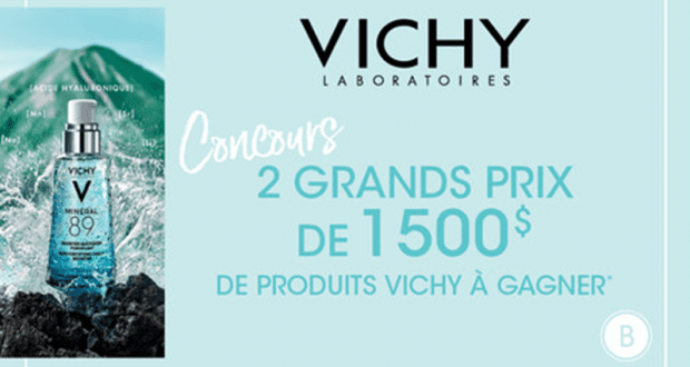 2 paniers cadeaux de produits VICHY de 1500$ chacun