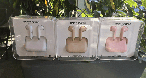 6 écouteurs sans fil autonomes Air1 de Happy Plugs