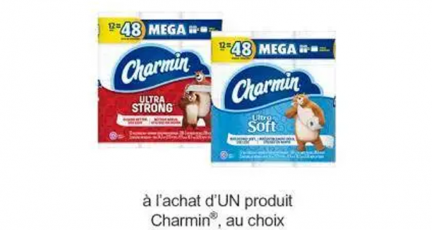 Coupon de 50 ¢ à l'achat d'UN produit Charmin au choix