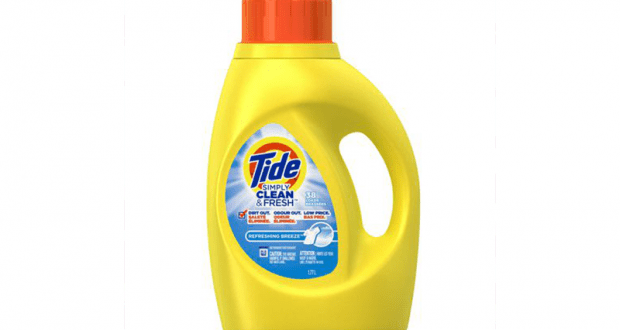 Détergent à lessive Tide Simply Clean & Fresh 38 brassées à 1.27$