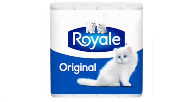 Emballage de 8 rouleaux doubles de papier hygiénique Royale à 2.33$