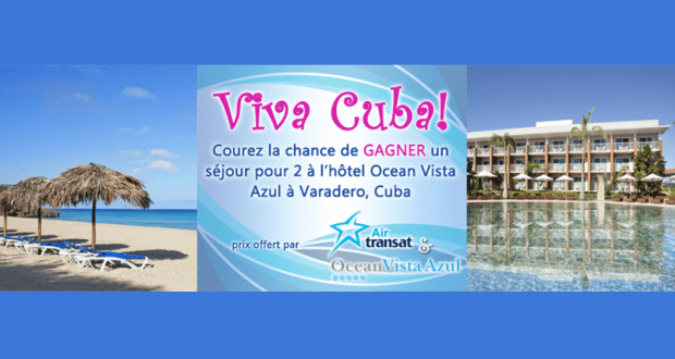 Gagnez un voyage tout inclus pour deux personnes à Varadero