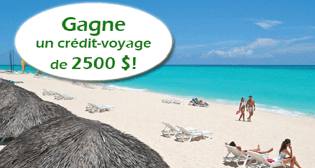 Un crédit voyage de 2 500 $