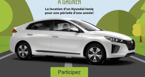 Une location de 12 mois d’une voiture Hyundai IONIQ