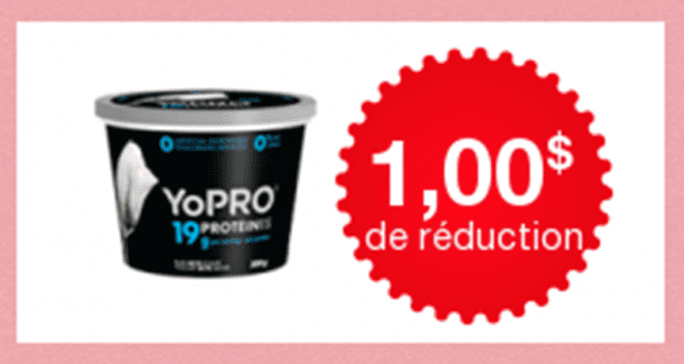 Coupon de 1$ à l'achat d'un pot de yogourt skyr YoPRO