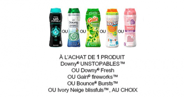 Coupon de 2$ à l’achat d’un produit Downy UNSTOPABLES