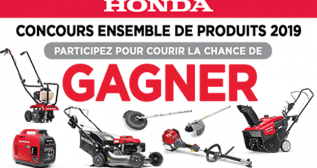 Gagnez un Ensemble de produits Honda (Valeur de 3704$)