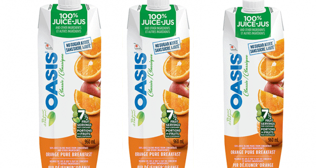 Jus 100% Oasis à 50¢