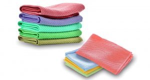 Échantillons gratuits de serviettes de nettoyage en microfibre