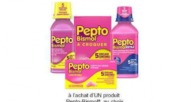 Coupon de 1.50$ à l’achat d’un produit Pepto-Bismol