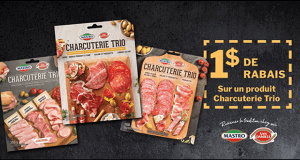 Coupon de 1 $ sur un produit Charcuterie Trio de Mastro et San Daniele