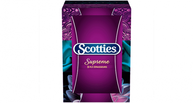 Emballage de 6 boîtes de papiers-mouchoirs Scotties à 2.99$