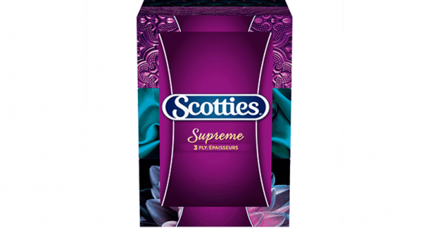 Emballage de 9 boîtes de papier mouchoir Scotties à 2.96$