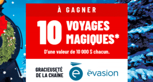Gagnez 1 des 10 voyages magiques (Valeur de 10 000 $ chacun)