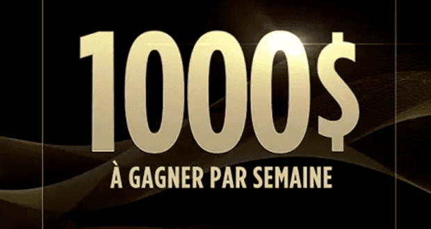 Gagnez 1 des 6 chèques de 1 000 $ chacun