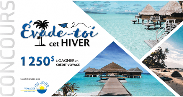 Gagnez 1250 $ en crédit-voyage