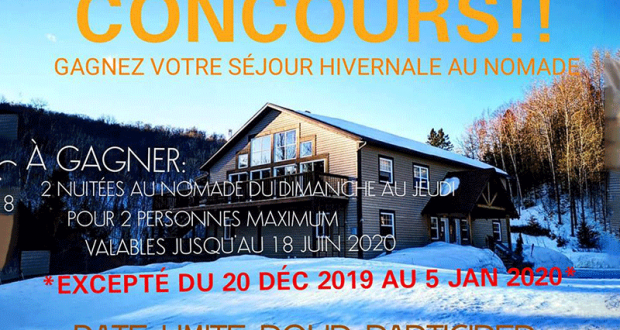 Gagnez un séjour pour deux au Nomade Mont-Tremblant