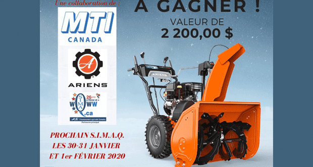 Gagnez une Souffleuse à neige 24 po toute équipé (Valeur de 2200$)