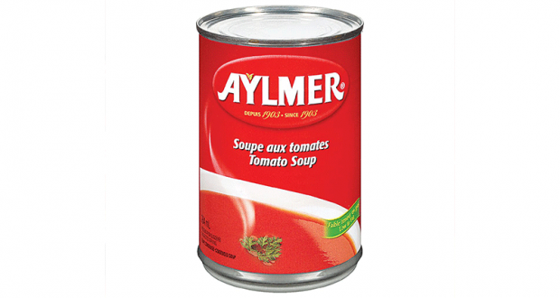 Soupe aux tomates Aylmer à 20¢ seulement