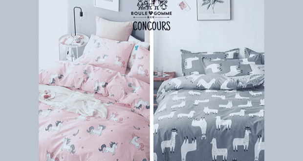 Un ensemble housse de couette Licorne ou Alpaga